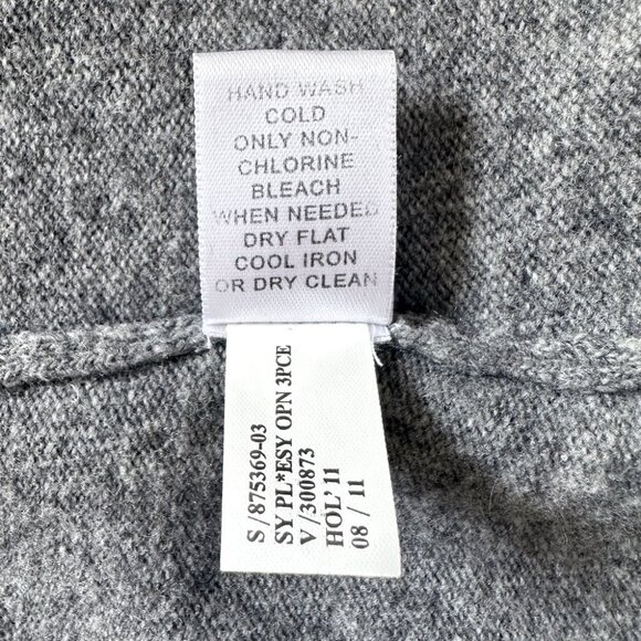 Banana Republic Open Cardigan Sweater M Charcoal Wool Italian Yarn Shawl Collar - Picture 7 of 7